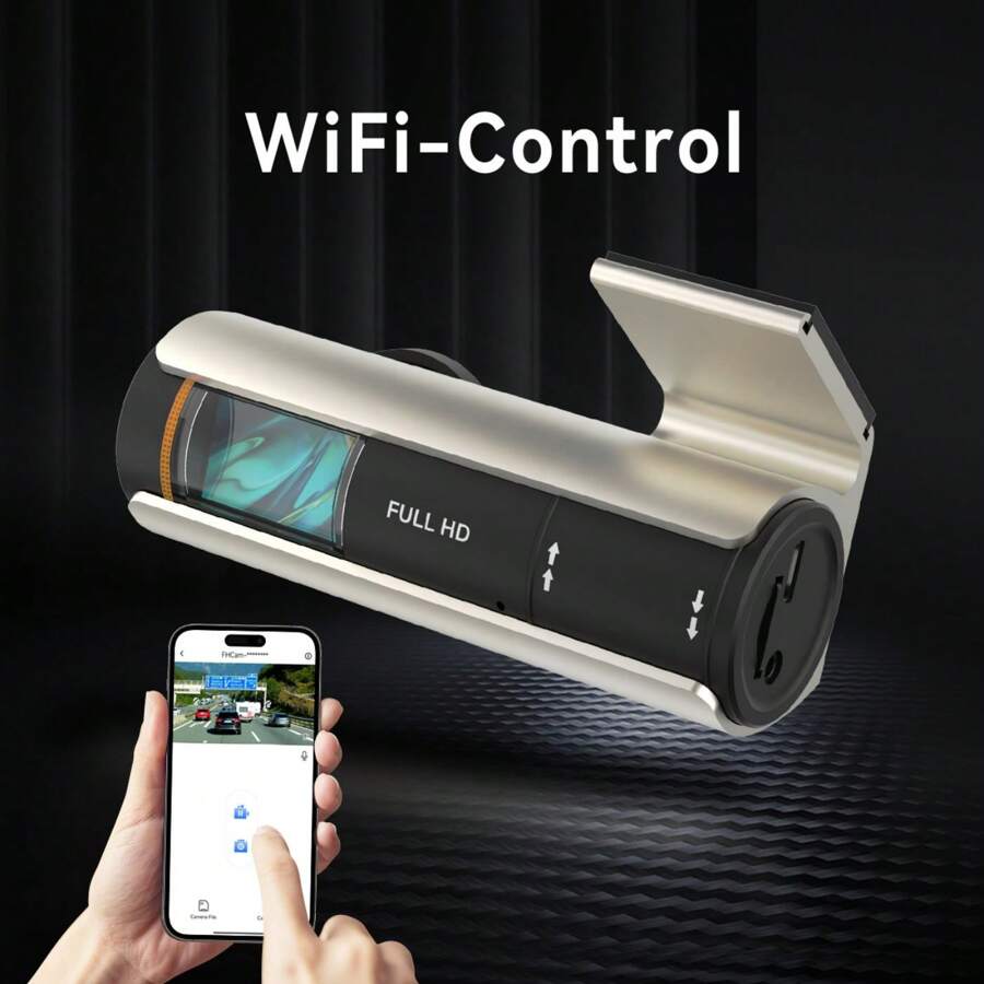 Dash Cam 2K, WiFi Dash Camera For Cars 1440P Mini Hidden Dashcam Front, Emergency Lock, 24Hour Parking Monitor, - Black - View 1