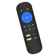New LC-RCRUS-18 Remote Control Replaced For Sharp Roku TV With Netflic Sling Hulu And Starz App Keys Sub LC-32LB591U LC-55LBU591U LC-50LBU591U LC-43LBU591U LC-32LBU591U 398GR10BESPN0002 - Black - View 1