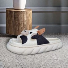 Pantuflas sandalias interiores vaca suaves y cómodas - Blanco - Ver 4