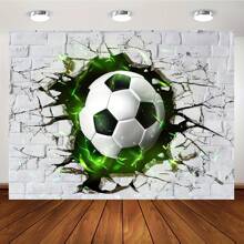 1 件，足球派对背景破墙运动派对背景照片道具，聚酯横幅装饰，派对家居装饰，派对墙面装饰，派对背景装饰，派对装饰用品，圣诞节