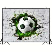 1 件，足球派对背景破墙运动派对背景照片道具，聚酯横幅装饰，派对家居装饰，派对墙面装饰，派对背景装饰，派对装饰用品，圣诞节