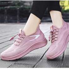 Zapatos De Tenis Transpirables Casuales Para Mujer - Rosa - Ver 2