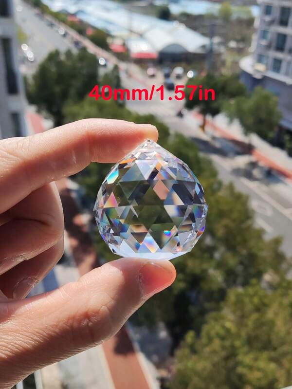 1 pezzo/6 pezzi 20mm/30mm/40mm/50mm/60mm/Palla di cristallo sfaccettata in vetro K9 lucido/Sfere di vetro a globo/Cristallo sferico/Cristallo per catturare il sole/Per ragno del lampadario/Sostituzione di pendente del prisma di cristallo/Decorazione di matrimonio/Decorazione di festività/Decorazione finestra/Decorazione dell'albero di Natale/Fai da te suncatcher in vetro