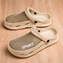 Neue Mesh-Sandalen mit Hohlmuster, 3 Farboptionen Schwarz/Grau/Khaki, rutschfest und beidseitig tragbar