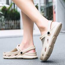 Neue Mesh-Sandalen mit Hohlmuster, 3 Farboptionen Schwarz/Grau/Khaki, rutschfest und beidseitig tragbar