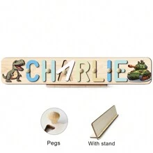 Rompecabezas con nombre personalizado, regalo personalizado, regalo de cumpleaños, rompecabezas de madera, juguete de rompecabezas de madera personalizado, juguete de rompecabezas 3D de alfabeto, adornos de rompecabezas de madera personalizado, juguetes para bebés, accesorios navideños, juguetes preescolares, juguetes para niños, rompecabezas con nombre personalizado, regalos ideales para él, ella, familia, amigos, niños para bodas, otoño/invierno, para el día de la inauguración del hogar, dormitorio/sala de estar, para el día del niño - Multicolor - Ver 41