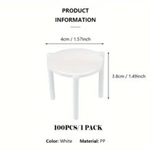 100pcs Pizza Saver Stand, White Plastic Tripod Support Holder For Pizza Box, Kitchen Baking Tool - White - View 2