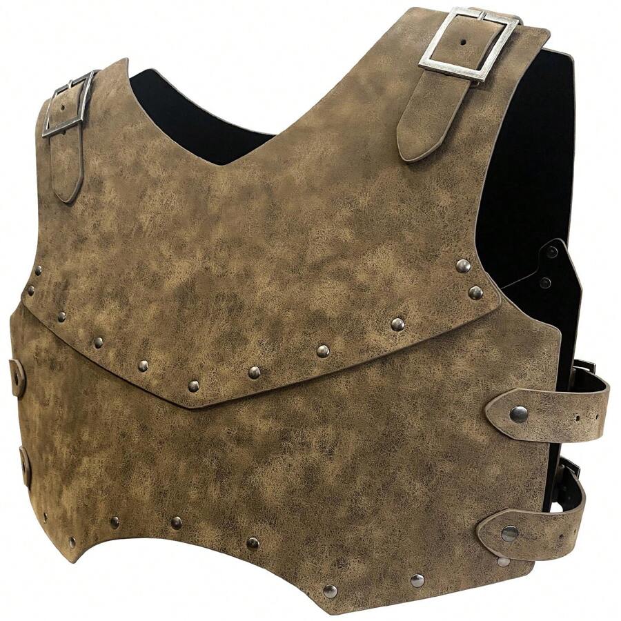 Medieval Faux Leather Chest Armor, Retro Mercenary Knight Archer Body