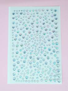 1pc Clear And Glittering Gemstone Sticker For Eye Makeup, Suitable For DIY Makeup, Music Festivals, Parties And Daily Use.