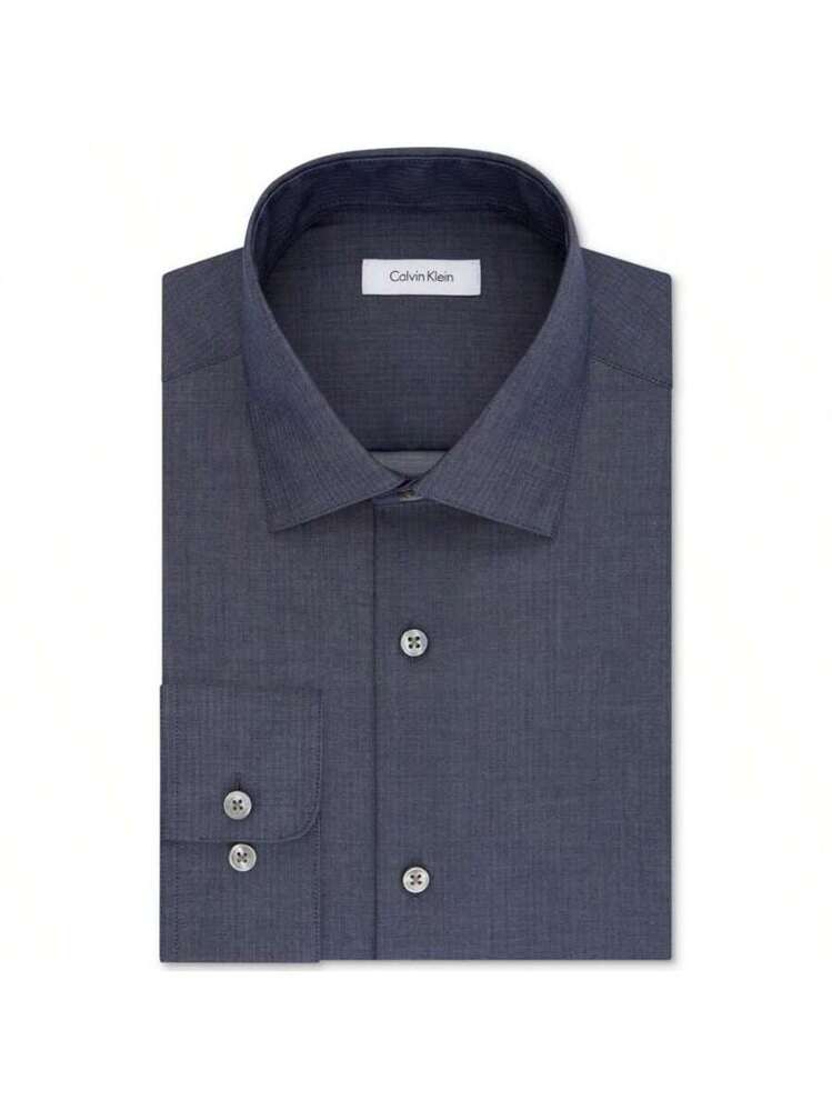 Calvin Klein Men's Classic-Fit Non-Iron Performance Herringbone Dress Shirt  | SHEIN USA