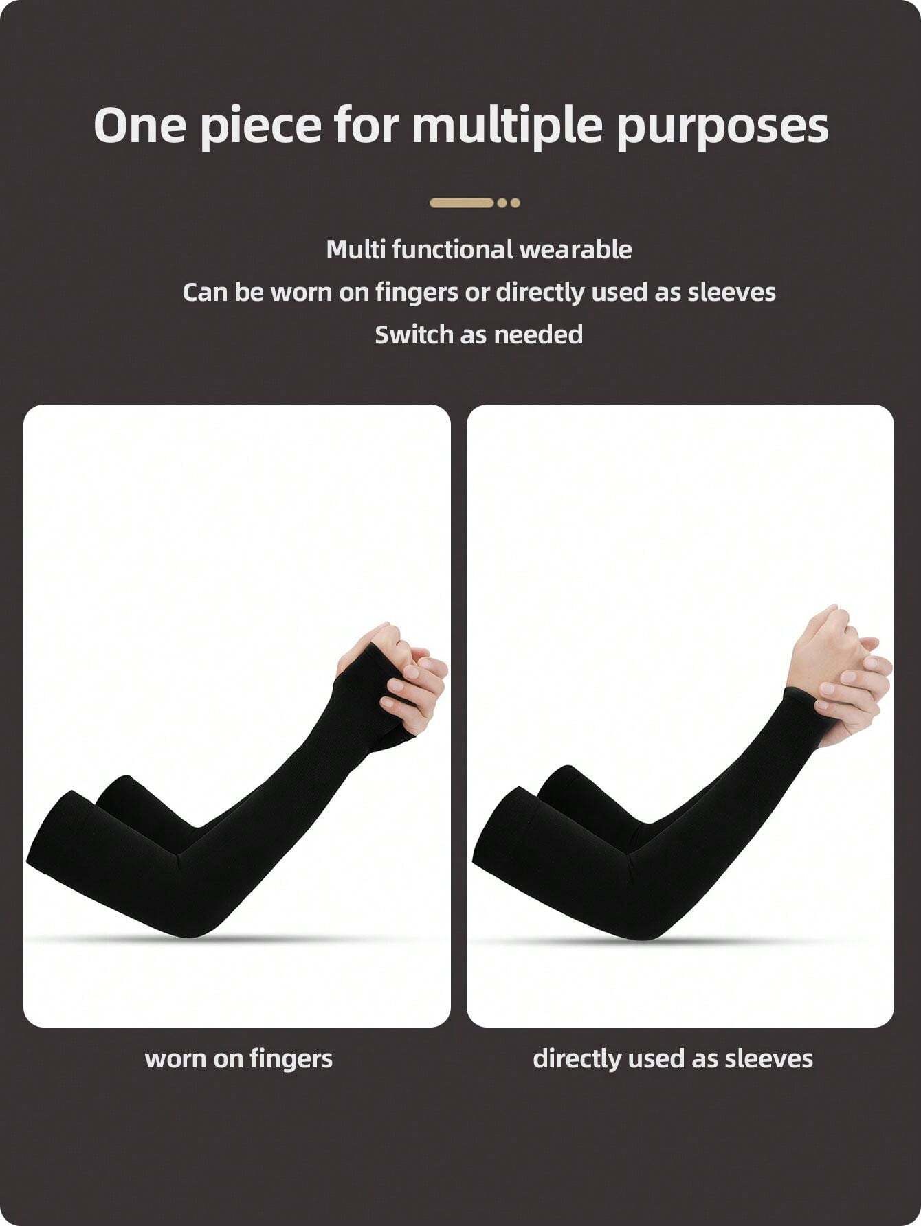 Sun Protective Anti UV 1 Pair Cycling Ice Silk Arm Sleeves Sun