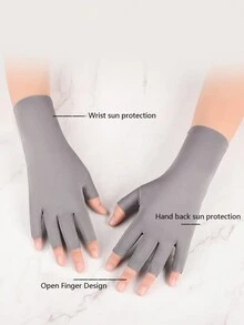 1 Đôi Nữ Chống Tia UV Chống Nắng Full Ngón Tay Màn Hình Cảm Ứng Chống Trơn Trượt Thoáng Khí Ngoài Trời Găng Tay Cho Mùa Hè - Nhiều màu - Xem 3