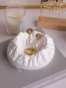 1入造型時尚的山形珠寶盤，適用於展示戒指、項鍊、手鐲等首飾，適合作為節日禮物 - size - 查看 4