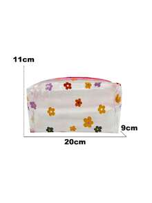 Bolsa para lápices o maquillaje transparente - Rosa - Ver 2