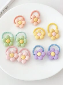 10pcs/Pack Colorful Bowknot Hair Ties, Cute Girl Elastic Hair Bands, High Elasticity No Damage Daily Use - Multicolor - View 3