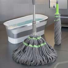 1pc Simple Rotating Hands-Free Mop - Super Absorbent, Suitable For Dust Removal On Tiles, Hardwood And Laminate Floors, Convenient For Home Cleaning - Color Random - Multicolor - View 8