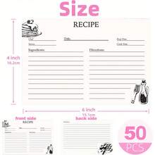 Recipes Book Binder Set,Cookbook, Standard 3 Ring Binder Kit,A5 Size Recipe Binder & 50 Recipe Cards & 25 Clear Protective Sleeves,Write In Your Own Recipes And Color Printing Paper For Family Recipe - Apricot - View 7