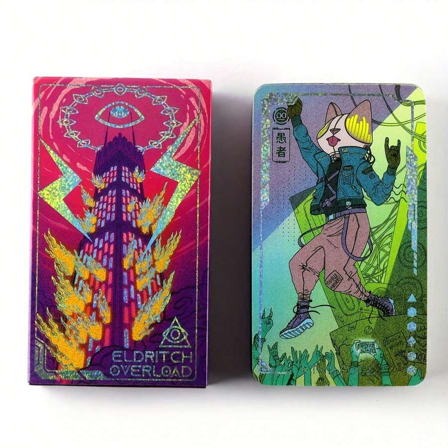 幻想卡牌套牌遊戲，家庭聚會派對遊戲《Elstitch Overload》 - 彩色 - 查看 1