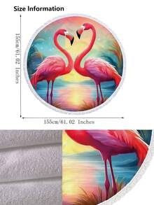 1入超大虹鳥紋可穿戴海灘毯，快乾吸水海灘巾，帶流蘇的圓形海灘墊，適用於戶外旅行、露營、海灘度假，是海灘的必備品