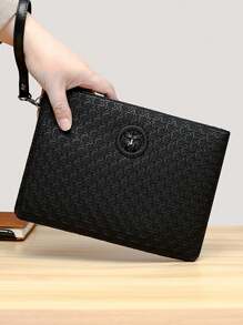 Bolso de embrague de PU con relieve para hombre, bolso de mano, bolso de muñeca, bolsos, bolso de viaje, bolso de trabajo, bolso de verano, bolso multiusos para ir a la universidad, bolso práctico y portátil de gran capacidad, regalo de Navidad, bolso de estilo vintage para la vida deportiva, bolsa de regalo de vacaciones, bolso de primavera