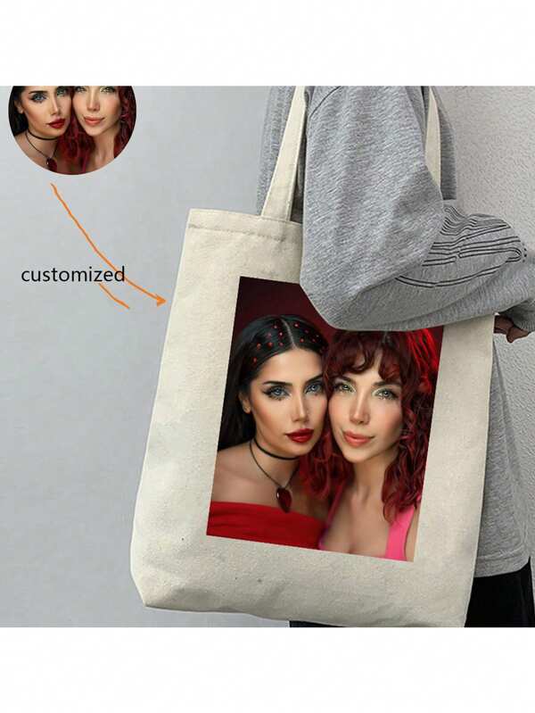 1 bucă geantă de pânză personalizată, design unic (fotografie, peisaj, ilustrație), pliabilă, capacitate mare, ușoară, elegantă, geantă tote personalizată, geantă de umăr, geantă de cumpărături ocazională Scrisoare portabilă, multifuncțională, versatilă, capacitate mare, femei funcționale, începători și lucrători cu guler alb Pentru aniversari, pentru zile de naștere, pentru Crăciun, pentru vacanță, pentru afaceri, pentru birou, pentru școală/ birou Scriere Multifuncțional, Versatil, Capacitate mare, Funcțional, Practic, Polivalent Vintage, Drăguț, Adorabil, Contractat, Vacay Vibes/Vacanță, Cadouri minimaliste personalizate pentru femei, Geantă de școală/Rucsac de facultate, Geantă de tote Cadouri mari ideale pentru eaFemei, începători și prietene cu guler alb