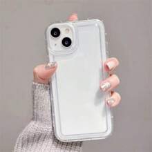 透明极简防摔手机壳适用于 16 Pro Max、Apple 14/13 Pro Max 边框气垫软硅胶外壳、15 Plus 防水防震防刮