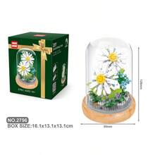 1 pezzo Piccoli blocchi da costruzione a forma di fiore girasole e rosa, profumo per decorazione di camera da letto e soggiorno, regalo per compleanni e Ringraziamento