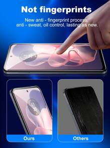 2pcs MOTO Full Cover Full Glue Anti-Static Tempered Glass Screen Protector For G Stylus 2024 G24POWER G54 G POWER 2024 5G - Clear - View 4