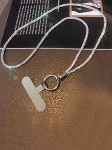 Luxury Rhinestone Chain Lanyard With Card For Phone Case