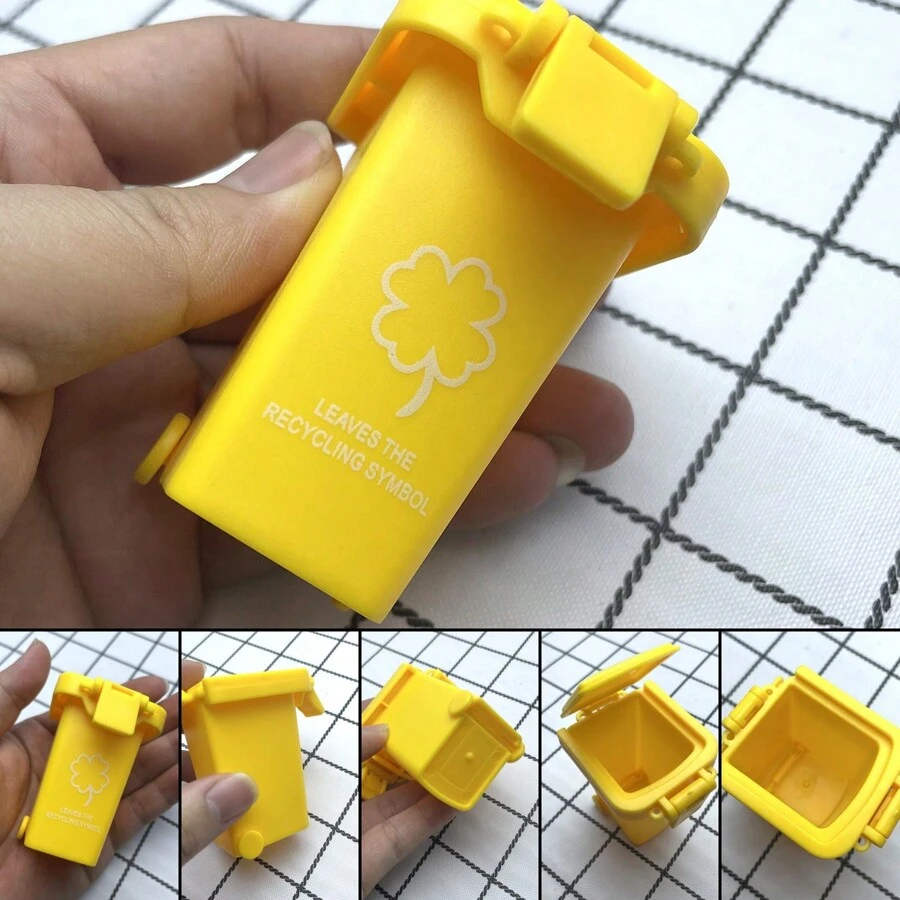 Mini Trash Can Stress Relief Toy, Cartoon Design Decompression Toy, Multi-Color, Suitable For Teenagers - 1 Trash Can - View 1