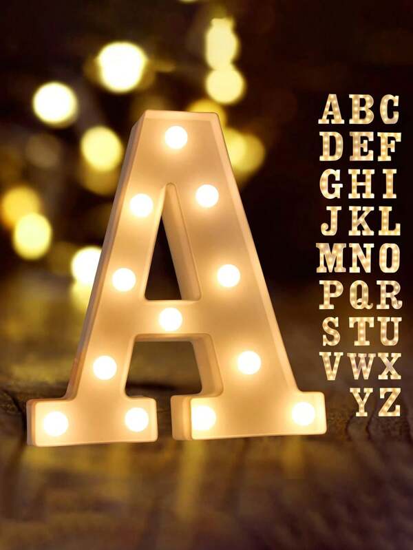 1 litere luminoase mari, lumini LED, 26 de litere și 10 numere, potrivite pentru propuneri de petrecere, zile de naștere, decorațiuni de Crăciun și alte scene diverse