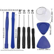 Set de herramientas de destornillador y desmontaje de 9 en 1 para la reparación de teléfonos móviles - Negro - Ver 2