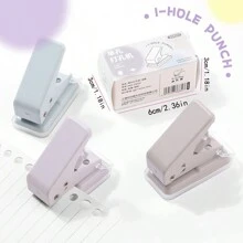 1 Peça Perfurador de Papel de Único Furo Mini em Cores Adstringentes Voltar às Aulas, Voltar às Aulas, Suprimentos Escolares