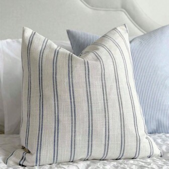 1 Pc Farmhouse Linen Throw Pillow Cover, Striped Decorative Buffalo Retro Pillowcase With Hidden Zipper For Sofa Bedroom