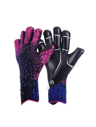 1pair Adult Goalkeeper Gloves Soccer Keeper Finger Protection Gear, Slip-Resistant & Wear-Resistant Training Gloves Football Gloves