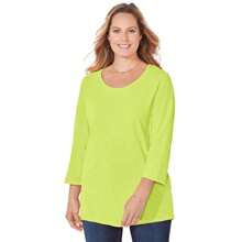 Catherines Women's Plus Size Active Slub Scoopneck Tee
