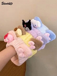 1pc Lovely Plush Doll Headband, Facial Headband, Cartoon 3D Doll With Cat Ears Decor Wash Cosmetic Tie Headband, Bow Sweet Hair Hoop Costume Hair Accessories, Suitable For Makeup, Washing Face, Mask - Multicolor - View 4