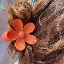 8 Stücke/Set Damen süße Candy-Farbe matte Blumen-förmige Kunststoff Haarspangen, geeignet zum Stylen von Dutt-Frisuren, für den Alltag, als Geburtstagsgeschenk und zum Ausgehen, Haarklammer, Haarklemme, Haarspange