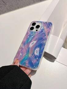 Funda de teléfono suave con diseño de gradiente de manzana, cielo estrellado soñador y plumas, compatible con iPhone 15 Pro Max/14/13 Pro/12/11, cobertura completa a prueba de golpes de silicona y carcasa dura con diseño de alta gama y creativo, la mejor opción para mujeres y celebridades de Internet