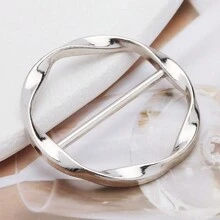 2 piezas/5 piezas Anillo de clip de bufanda de seda Clip de corbata para camiseta de mujer Clip de metal de moda Clip de anillo de prenda Clip de empaquetado de anillo