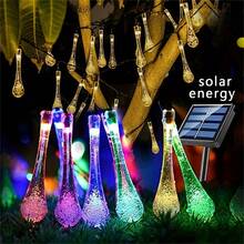 1 Pack, Solar  Crystal Globe Solar String Lights Outdoor, Waterproof Solar Outdoor Lights With 8 Lighting Modes, Solar Globe Lights For Valentine's Day Decoration Garden Tree Patio Party Christmas Decorations (Warm White) (8colored)Courtyard Decoration,Halloween Decorations Outdoor Lights - Water Drop Bubble Ball Lamp (color Light) - View 8