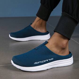 Summer Sports & Leisure Shoes For Men: Breathable Mesh Slip-On Mules, Backless Women & Unisex Hollow Out Slippers