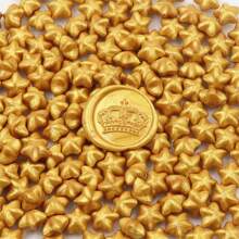 100 pezzi di perline di cera lacca di colore metallico a forma di stella vintage, perfette per decorare buste, inviti di matrimonio, confezioni regalo, articoli per la scuola, forniture scolastiche