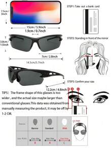 1PC Women Plastic Wrap-Around Classic Fashion Glasses For Outdoor Riding Running Sport Climbing Skiing Accessories Easy Comfort Casual Outfits Outdoor Cycling Glasses For Summer Beach Vacation,Outdoor,Travel