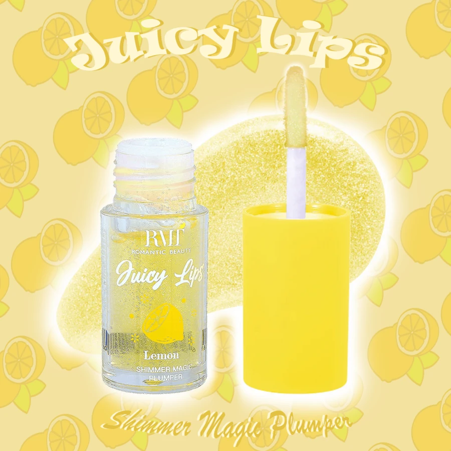 Juicy Lips Shimmer Magic Plumper - Brillo Labial 6 Colors Lip Oil Lip Glaze,Fat Oil Lip Drip,Creamy Nourishing Plumping Lip Gloss,Big Brush Head Hydrating Lip Glow Oil Shiny Transparent Lip Gloss Plumping,Long Lasting Nourishing - 02 - Limón - Ver 1
