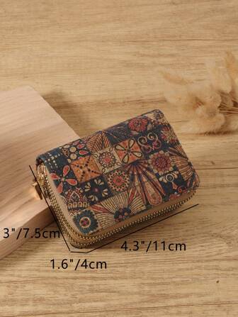 Double Zipper Versatile Coin Wallet Letter Graphic Card Holder Multi-Card Card Organizer For Storage Credit Cards School Supplies For School Dorm Room Vintage Western Wallet For Women Wallet Purse Wallet Small Wallet