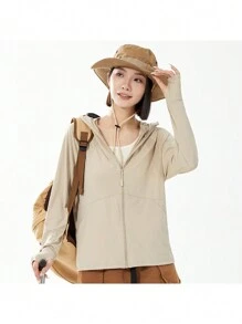 MUNZ Summer Workout Women Ice-Cooling UPF50+ Outdoor Sun Protection Clothing - Brown - View 2