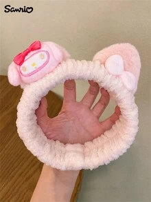 1pc Lovely Plush Doll Headband, Facial Headband, Cartoon 3D Doll With Cat Ears Decor Wash Cosmetic Tie Headband, Bow Sweet Hair Hoop Costume Hair Accessories, Suitable For Makeup, Washing Face, Mask - Multicolor - View 9