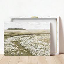 1PC Art Canvas Print Posters, Spring Landscape Oil Painting On Canvas Wall Art, Green Neutral Tone Artwork Wall Painting For Living Room Wall Decors, Bedroom Wall Decors, Office Kitchen Wall Decors, No Frames, Modern Posters For Room, Room Decoration Stuff, Home Decor ,Room Decor Aesthetic, Western Decor