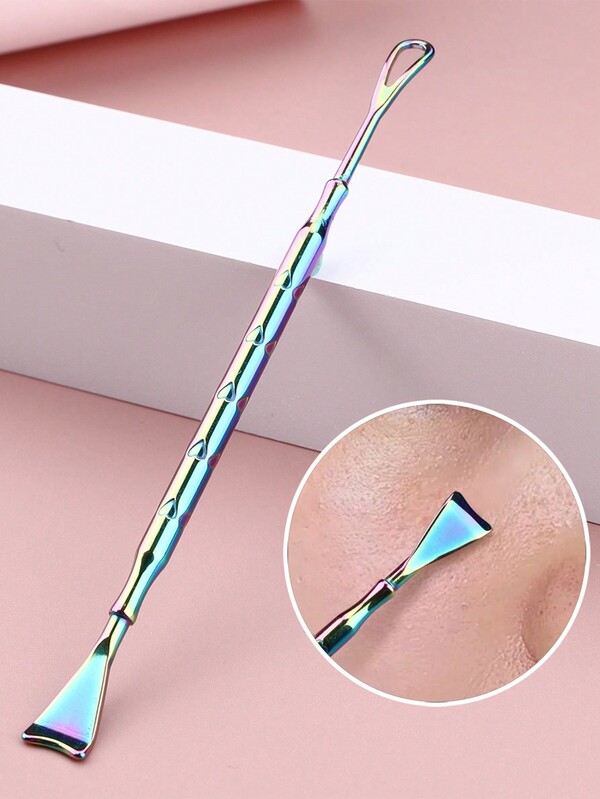 1pc Blemish Extractor Tool For Blackhead, Dead Skin, Acne, Pimple, Nose Hair And Follicle Manual Cleaning Magic Wand #Colorful